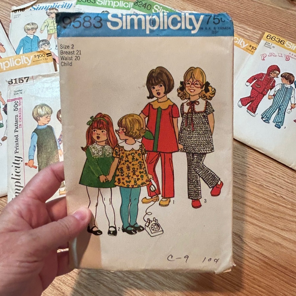 Vintage Simplicity McCalls Childrens Sewing Patterns Lot 1960s 1970s Toddler Kid - Picture 6 of 14